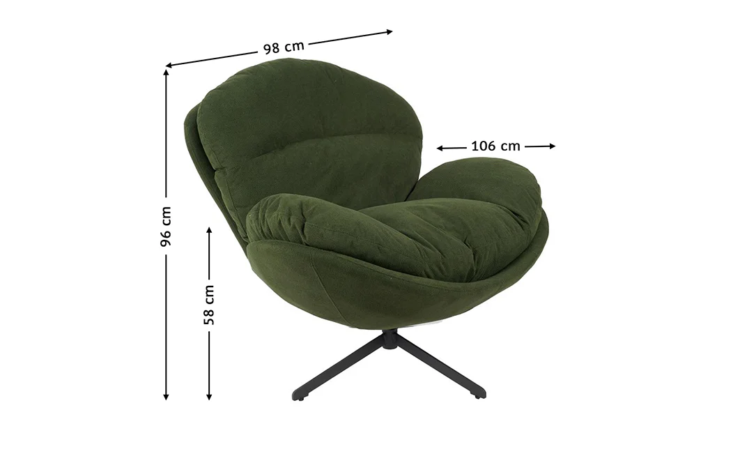 Fotoliu Living Rotativ KJLC062 Verde 1