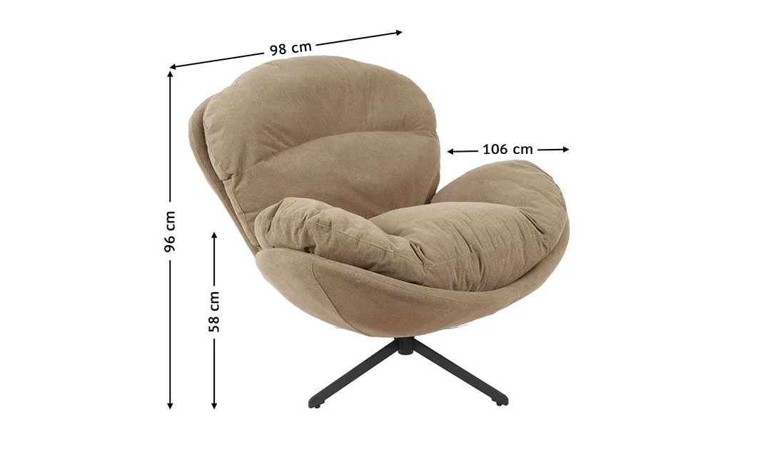 Fotoliu Living Rotativ KJLC062 Maro  2