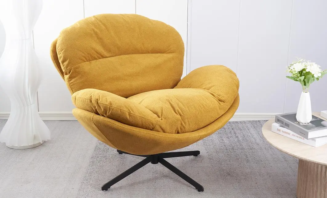 Fotoliu Rotativ KJLC062 Mustar