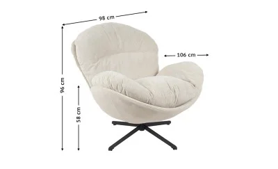 Fotoliu Living Rotativ KJLC062 Bej