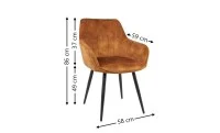 Scaun Living KJC4343, Portocaliu 1