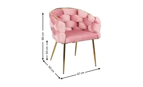 Scaun Living Tapitat KJC15 Roz