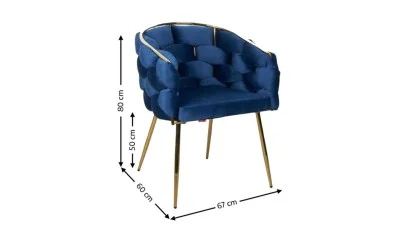 Scaun Living Tapitat KJC15 Albastru