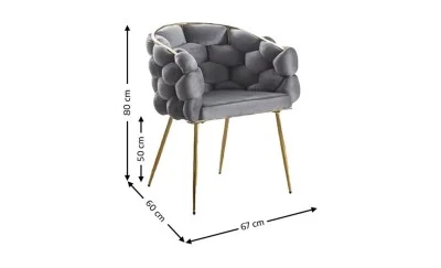 Scaun Living Tapitat KJC15 Gri