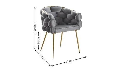 Scaun Living Tapitat KJC15 Gri
