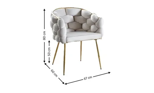 Scaun Living Tapitat KJC15 Bej