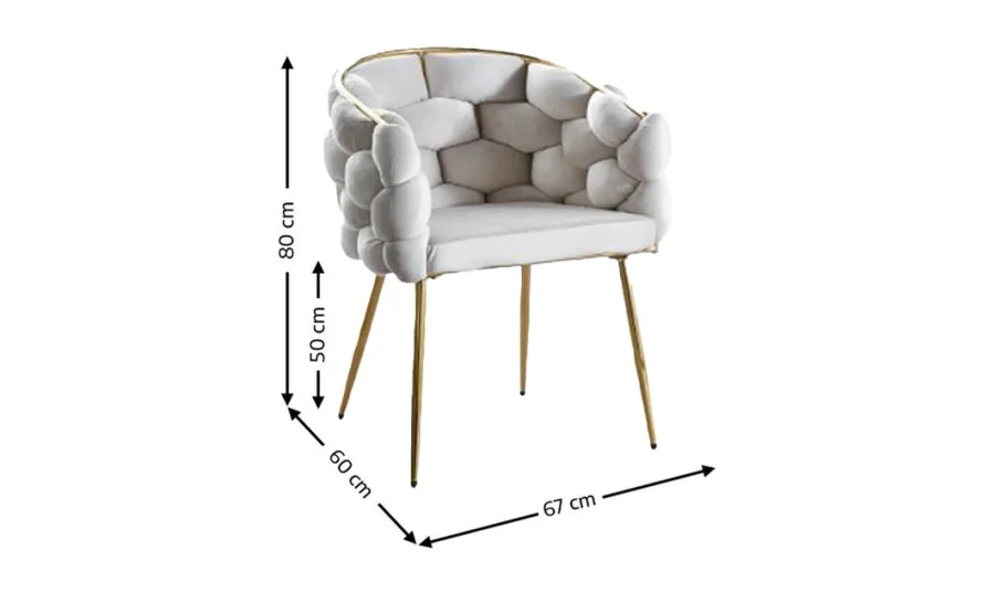 Scaun Living Tapitat KJC15 Bej 1