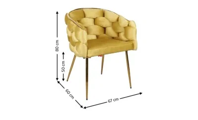 Scaun Living Tapitat KJC15 Mustar