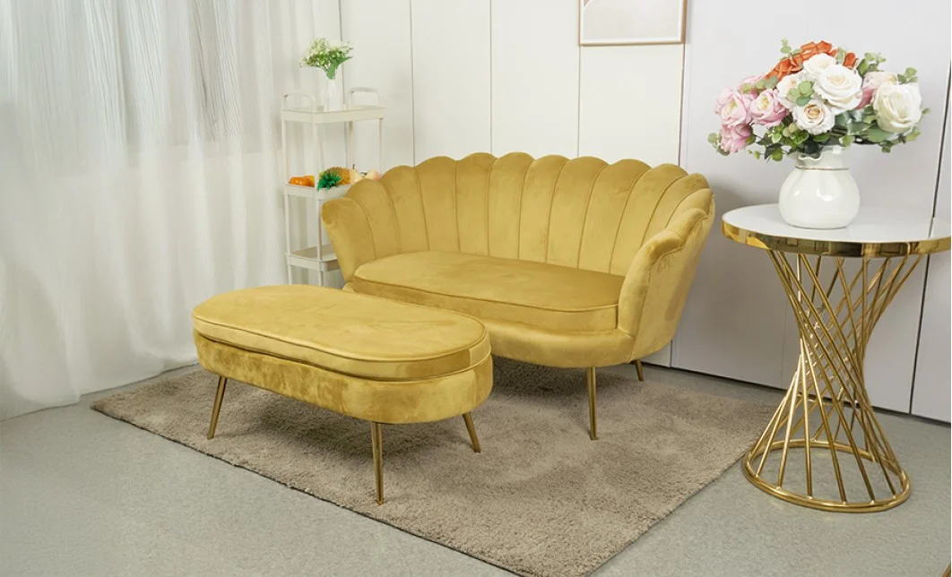 Set Marbella Canapea cu Masuta KJL213, Galben