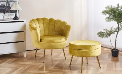 Set Marbella Fotoliu cu Masuta Living KJL214 Galben