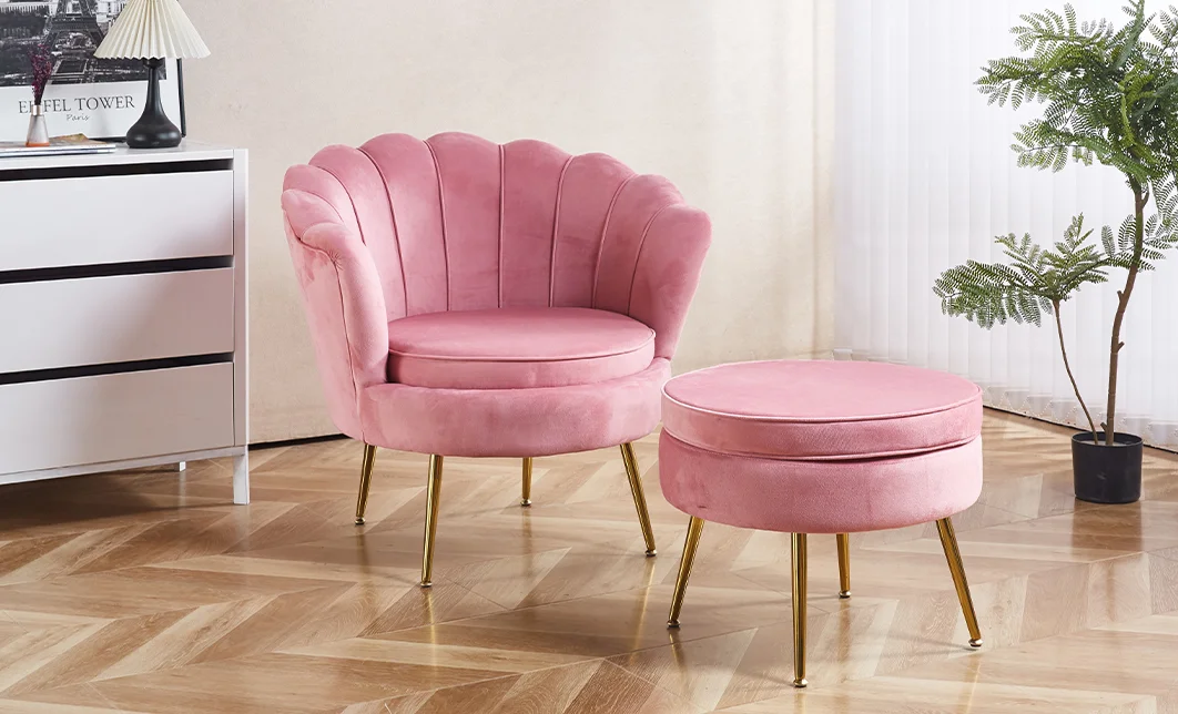 Set Marbella Fotoliu cu Masuta Living KJL214 Roz