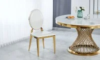 Scaun Living White Top Gold KJC166 3