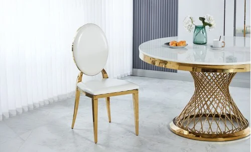 Scaun Living White Top Gold KJC166