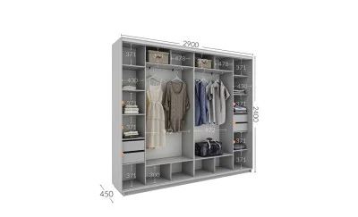 Dulap Personalizat Usi Glisante, 290 x 240 x 45