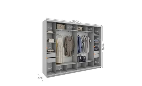 Dulap Personalizat Usi Glisante, 310 x 220 x 45