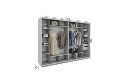 Dulap Personalizat Usi Glisante, 320 x 220 x 45