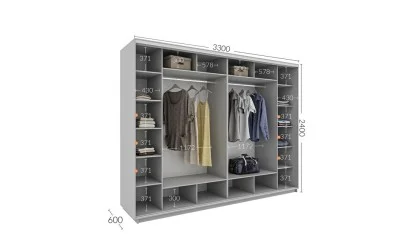 Dulap Personalizat Usi Glisante, 330 x 240 x 60