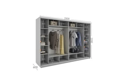 Dulap Personalizat Usi Glisante, 330 x 220 x 60