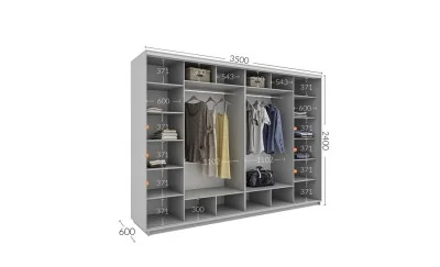 Dulap Personalizat Usi Glisante, 350 x 240 x 60