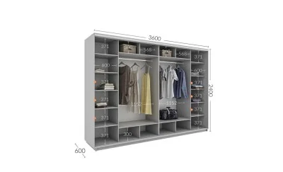 Dulap Personalizat Usi Glisante, 360 x 240 x 60