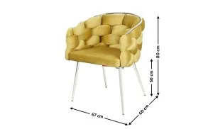 Scaun Living Tapitat KJC14 Mustar