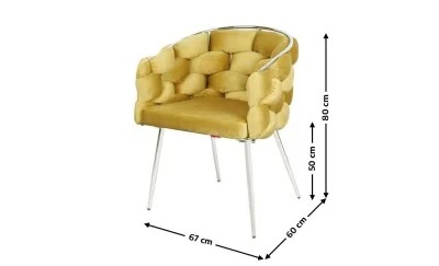 Scaun Living Tapitat KJC14 Mustar