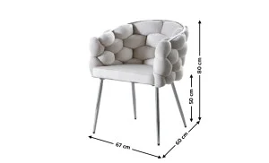 Scaun Living Tapitat KJC14 Bej