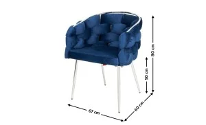 Scaun Living Tapitat KJC14 Albastru