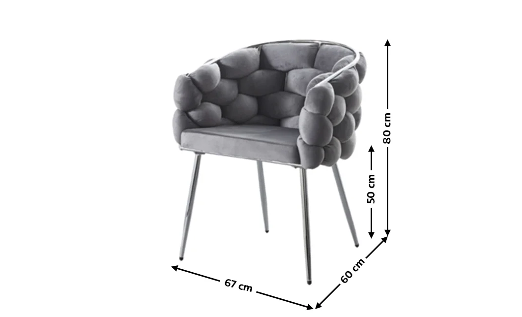 Scaun Living Tapitat KJC14 Gri 1