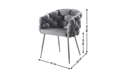 Scaun Living Tapitat KJC14 Gri