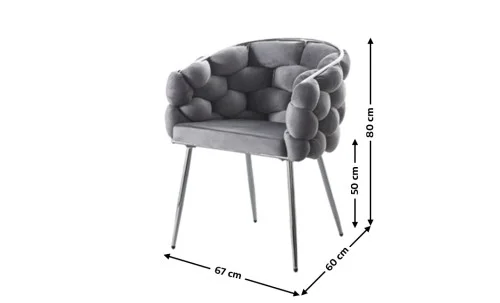 Scaun Living Tapitat KJC14 Gri