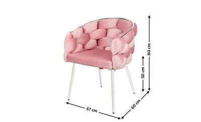 Scaun Living Tapitat KJC14 Roz