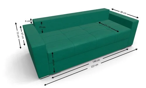 Canapea Extensibilă Claudia Bonell Mini, Verde