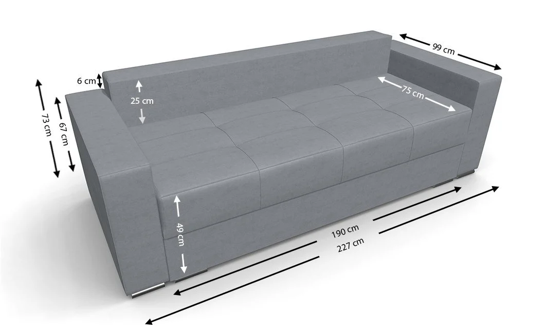 Canapea Extensibilă Claudia Bonell Mini, Gri 3