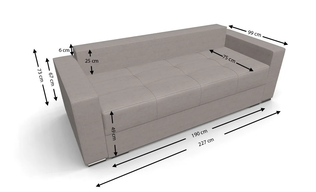 Canapea Extensibilă Claudia Bonell Mini, Bej 3