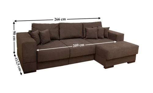 Colțar Extensibil Boston Maro - Vega 36 Dreapta	