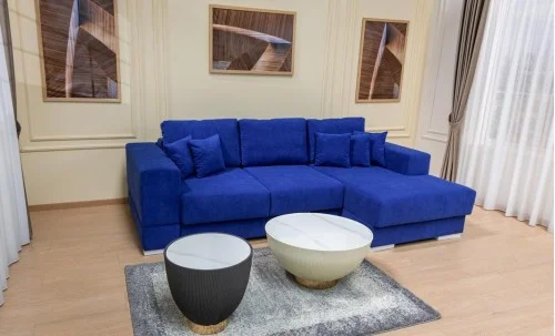 Colțar Extensibil Boston Albastru - Vega 38 Dreapta	