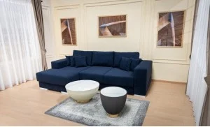 Colțar Extensibil Boston Albastru închis- Vega 39 Stânga