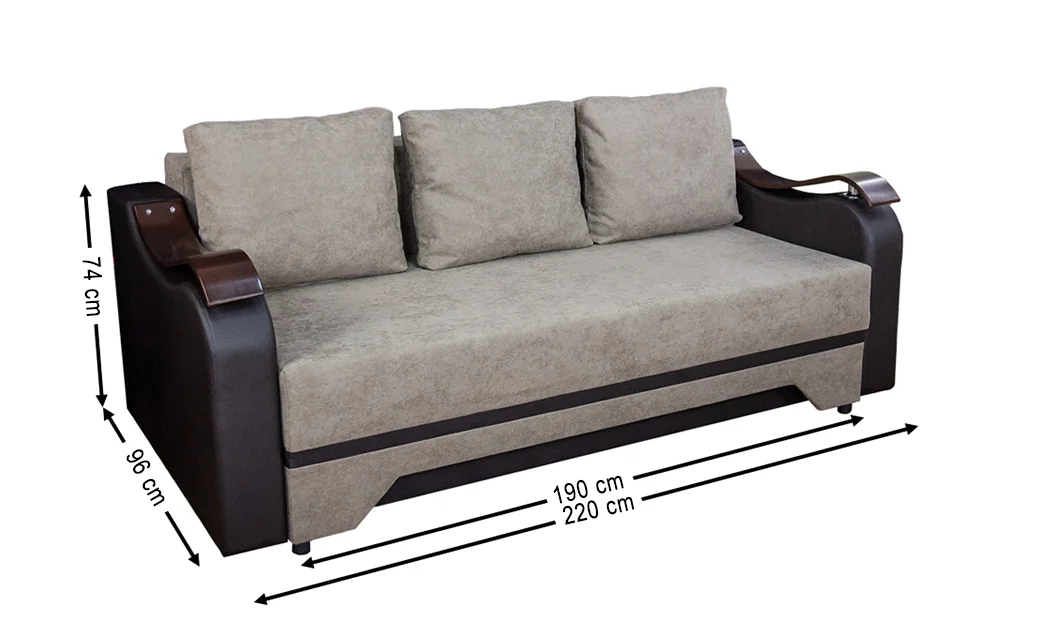 Canapea Extensibilă Sally Memory Mini, Gri 1