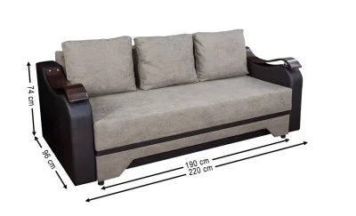 Canapea Extensibilă Sally Bonell Mini, Gri