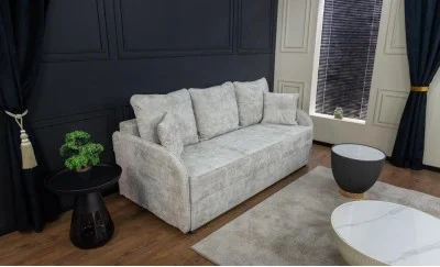 Canapea Extensibilă Adelina Memory Mini, Gri - Kim 13