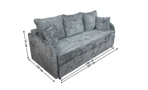 Canapea Extensibilă Adelina Memory Max, Gri închis
