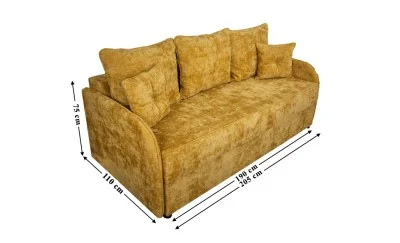 Canapea Extensibilă Adelina Memory Max, Muștar