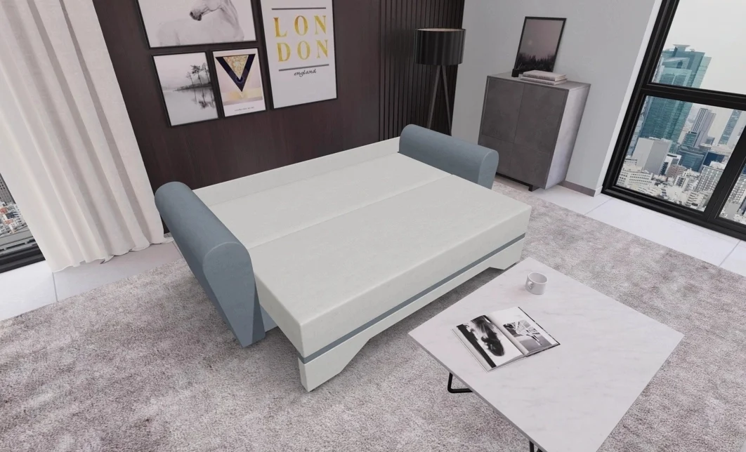 Canapea Extensibilă Atlanta Bonell Mini, Bej Deschis/Gri Închis 3