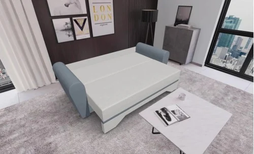 Canapea Extensibilă Atlanta Bonell Mini, Bej Deschis/Gri Închis