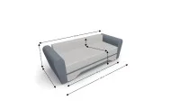 Canapea Extensibilă Atlanta Bonell Mini, Bej Deschis/Gri Închis 5