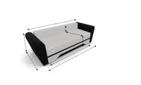 Canapea Extensibilă Atlanta Bonell Mini, Bej Deschis/Negru 5