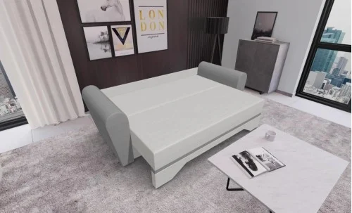 Canapea Extensibilă Atlanta Bonell Mini, Bej Deschis/Gri