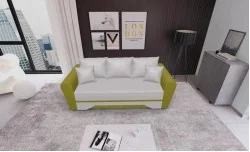 Canapea Extensibilă Atlanta Bonell Mini, Bej Deschis/Verde Deschis