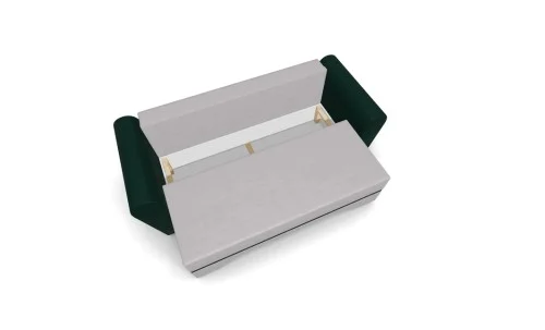 Canapea Extensibilă Atlanta Bonell Mini, Bej Deschis/ Verde Închis